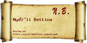 Nyúli Bettina névjegykártya