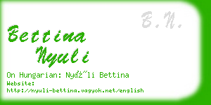 bettina nyuli business card